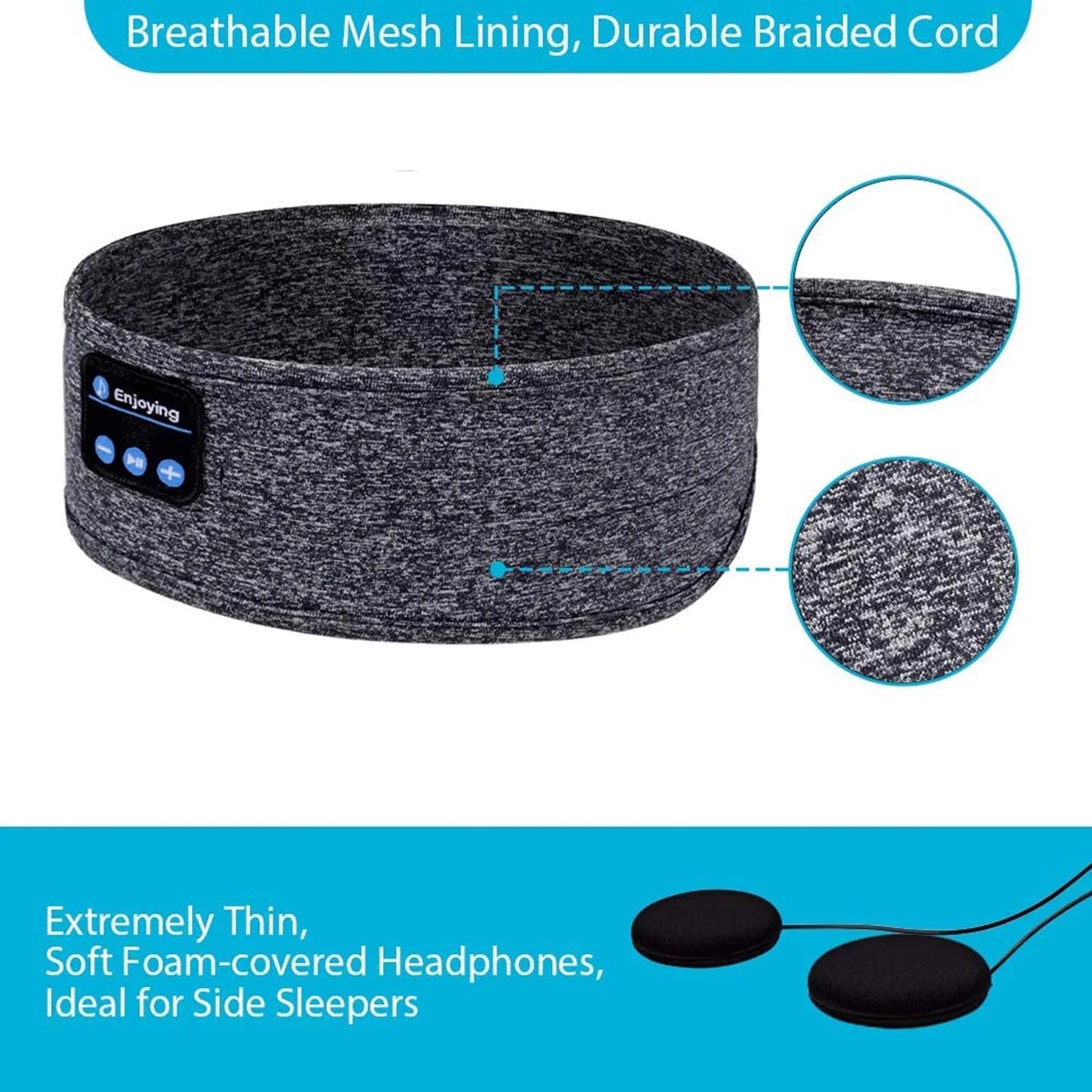 Audífonos Inalámbricos Bluetooth 5.2 On-Ear, Gris